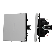 Изображение Выключатель звонковый 1-клавишный с подсветкой Arlight NOBE, никель soft-touch 061784(1)